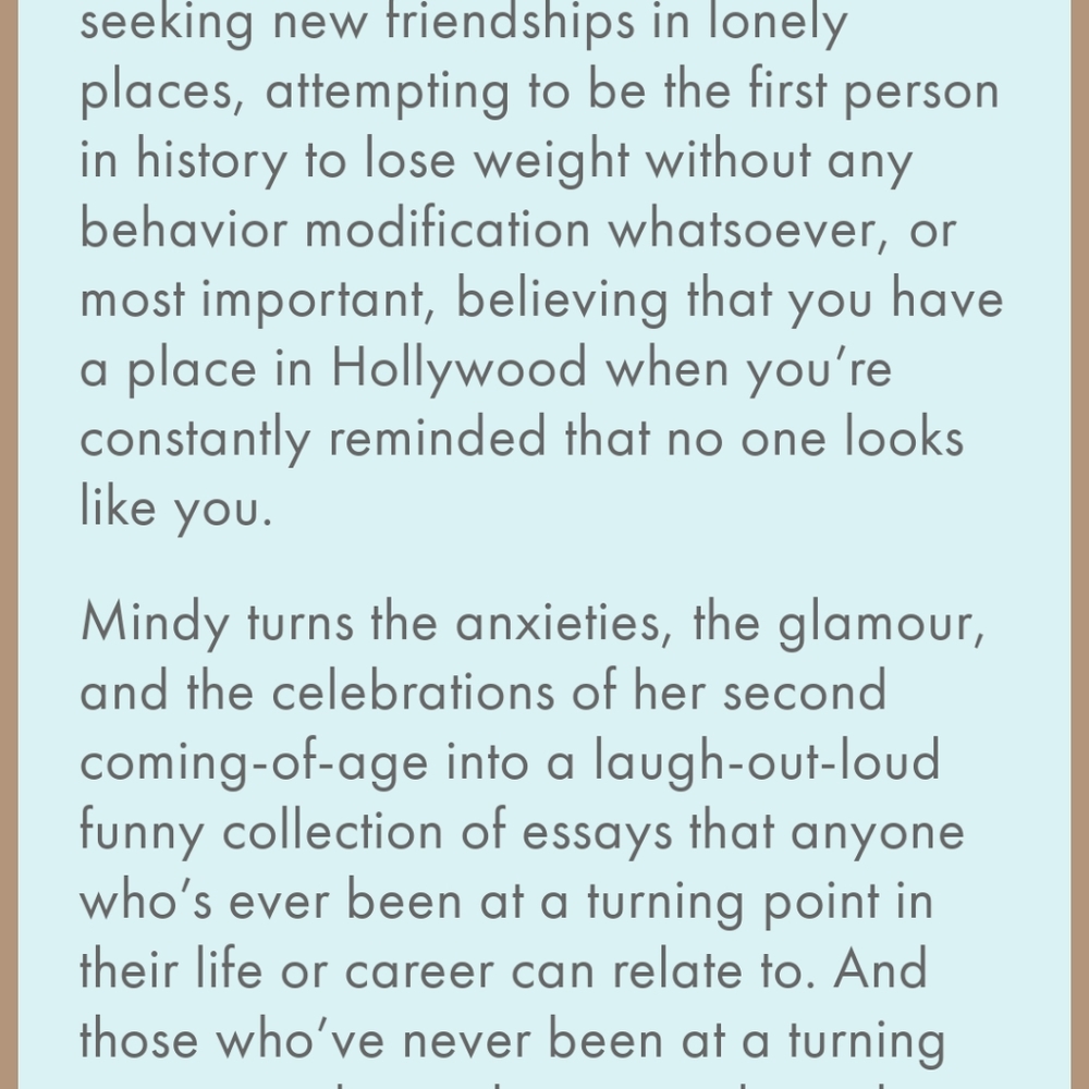 New!!! Why not Me?  Mindy Kailing - Picture 2 of 3